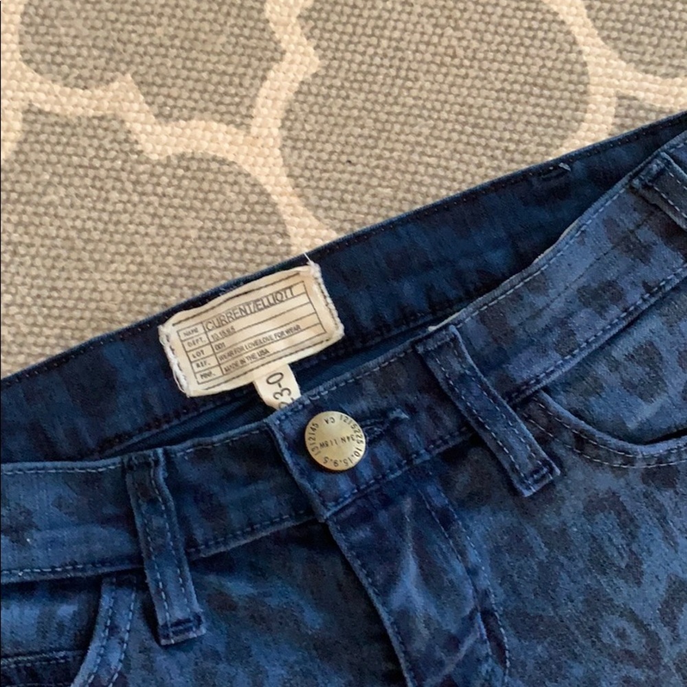 Current/Elliot Leopard Jeans - Picture 4 of 5